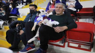 Final maçını kuzusuyla birlikte izledi