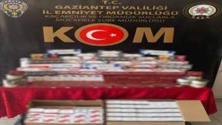 Gaziantepte 54 bin 760 adet kaçak makaron ele geçirildi