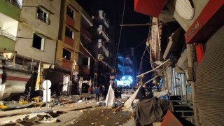 Gaziantepte bir iş yerinde 4 adet sanayi tüpü patladı: Ortalık savaş alanına döndü