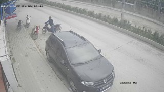 Gözüne kestirdiği motosikleti böyle çaldı