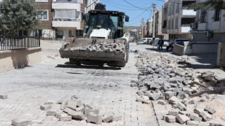 Haliliyede yol çalışması sürüyor