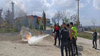 Hisarcık İlçe Emniyet Amirliğinde yangın tatbikatı