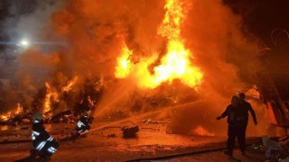 Hurdacılar sanayisinde yangın: 1 yaralı