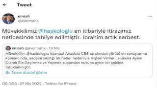 İbrahim Haskoloğlu tahliye oldu