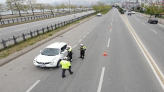 Jandarma ve emniyetten Giresunda bayram öncesi drone destekli trafik denetimi