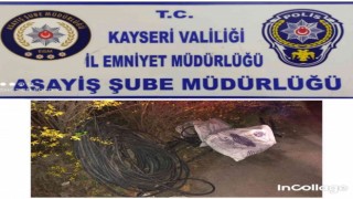 Kablo hırsızı yakalandı