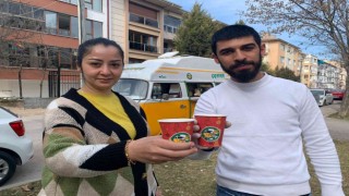 Kahve satarak Türkiyeyi geziyorlar