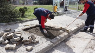 Kaldırımlara bahar bakımı