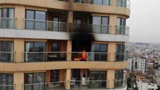 Kartalda 34 katlı binada yangın