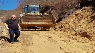 Kastamonuda heyelanda zarar gören yol ve köprülerde çalışmalar sürüyor