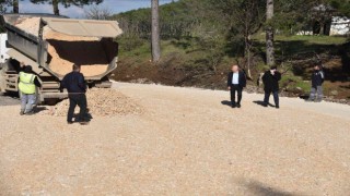 Kavacık-Dursunbey yolunda beton çalışmaları başladı