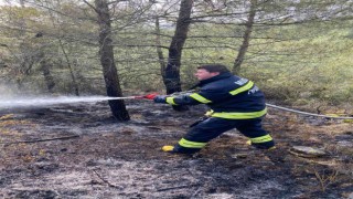 Kavaklıdere İtfaiye Amirliği orman yangınına müdahale etti