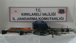 Kırklarelinde izinsiz kazı yapan 3 şüpheli yakalandı