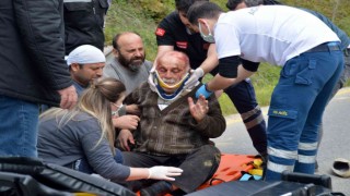 Kontrolden çıkan pat pat su kanalına düştü: 1 yaralı