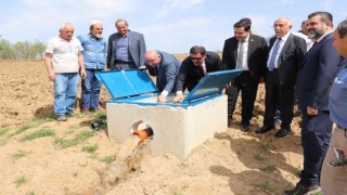 Kuraklıktan etkilenen Amasyaya 400 dekarlık sulama tesisi yapıldı