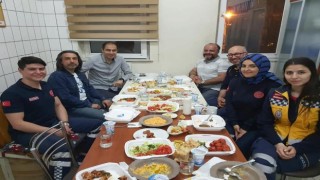 Kütahya 112 Acil Sağlık İstasyonu çalışanları iftarda buluştu