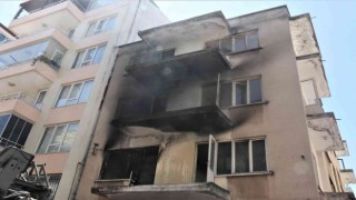 Madde bağımlılarının kullandığı metruk bina alev alev yandı