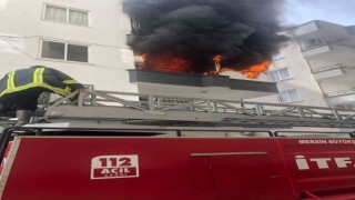 Mersinde ev yangını