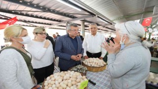 Mezitlili üretici kadınlar siyasileri ağırladı