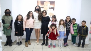 Minik ressamların sergisi tam not aldı