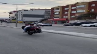 Motosiklet sürücülerinin trafikte tehlikeli oyunu