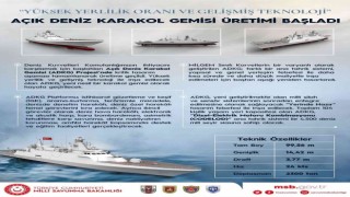 MSB, Açık Deniz Karakol Gemisinin üretimine geçildiğini duyurdu