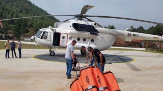 Muğlada ilk yangın helikopteri göreve başladı