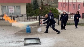 Nallıhan Polisine Yangın Eğitimi