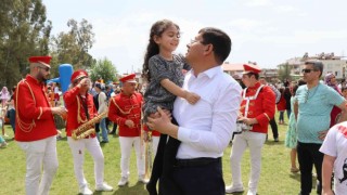 Nazillide çocuklar doyasıya eğlendi