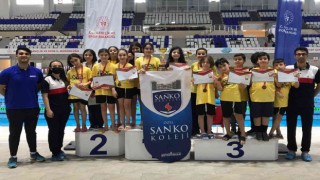 Okullar arası yüzme il birinciliği yarışlarına SANKO damgası