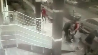 Samsunda davulcu terörü kamerada