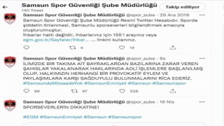 Samsunda Trabzonspor bayraklarına zarar verenlere ceza