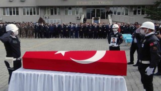 Şehit polis için Muğla Emniyetinde tören