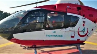 Trabzondan Samsuna ambulans helikopterle getirildi