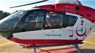 Trabzondan Samsuna ambulans helikopterle getirildi