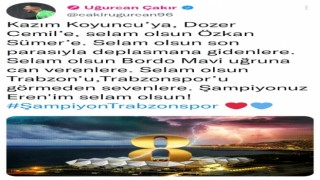 Trabzonsporu kurtardığı penaltı ile şampiyonluğa taşıdı, sevincini bu tweetle paylaştı