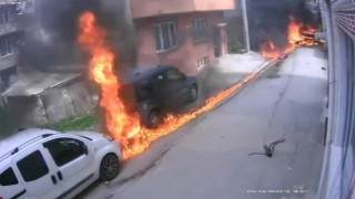 Uçağın düşme anı kameraya saniye saniye yansıdı