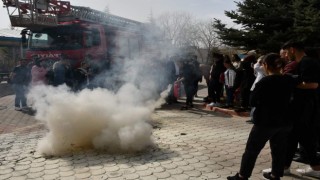 Yüksekokulda nefes kesen tatbikat