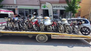 14 motosiklet trafikten men edildi
