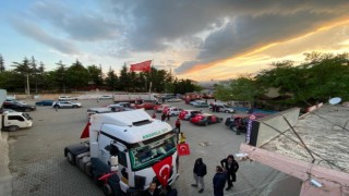 150 araçlık konvoy ile 19 Mayıs kutlaması