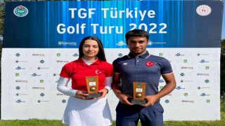 2022 TGF Türkiye Golf Turu Şampiyonları İbrahim Tarık Aslan ve İrem Demir