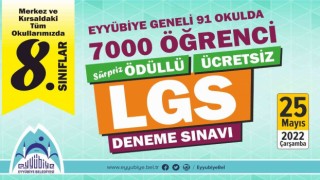 7 bin öğrenci ödüllü LGS deneme sınavında ter dökecek