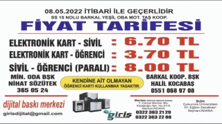 Adanada toplu taşımaya zam
