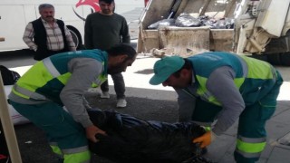 Adıyamanda 400 kilo sağlıksız sucuk imha edildi