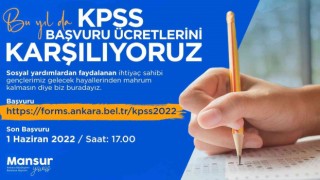 Ankara Büyükşehir Belediyesinden KPSS başvuru ücreti desteği