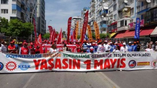 Antalyada 1 Mayıs coşkuyla kutlandı