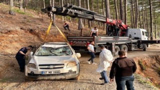 Aracıyla şarampole düşen Alman uyruklu sürücü hayatını kaybetti