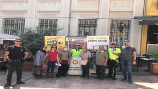 Aydında Trafik Haftasında yayalar bilgilendirildi
