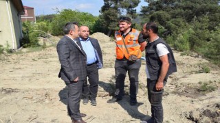 Başkan Altınöz, yıkılacak olan DSİ binasının alanını inceledi