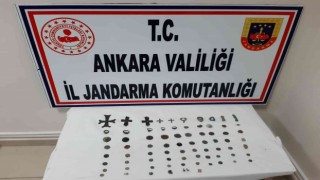 Başkentte jandarma değeri 85 bin TL olan tarihi eserleri ele geçirdi